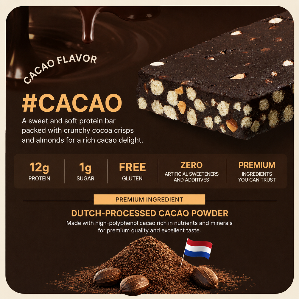 [Olive Young] PPAEBAR Crunch Protein Bar (Cacao / Salted Peanut Butter) 40g 빼바 프로틴바 카카오 피넛버터