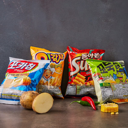 [Orion] Snack Bundle of 4  오리온 스낵 4묶음 276g 오감자, 꼬북칩, 포카칩 돌아온 썬