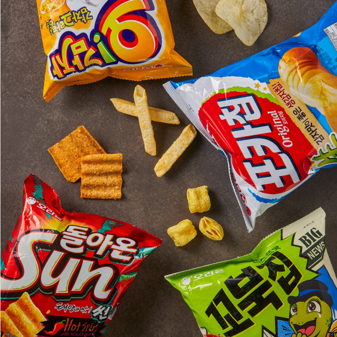 [Orion] Snack Bundle of 4  오리온 스낵 4묶음 276g 오감자, 꼬북칩, 포카칩 돌아온 썬