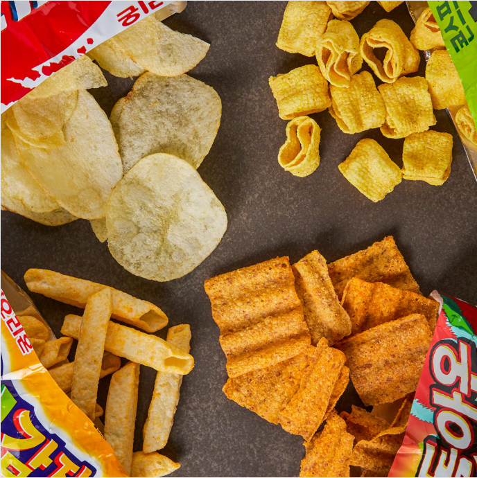 [Orion] Snack Bundle of 4  오리온 스낵 4묶음 276g 오감자, 꼬북칩, 포카칩 돌아온 썬