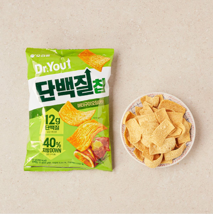 [Orion Dr.You] Protein Chips 60g (Butter-Grilled Squid Flavor / Chilli Salsa Flavor)