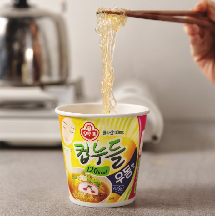 [Ottogi] Thin Rice Ramen Cup (Udon/Spicy) 38.1g [오뚜기] 컵누들 매콤한맛/우동맛