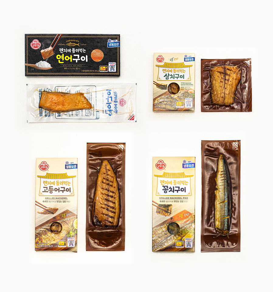 [Ottogi] Ready-to-Eat Grilled Fish (4 Types) 오뚜기 렌지에 돌려먹는 생선구이
