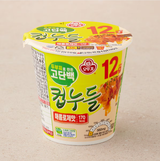 [Ottogi] High Protein Cup Noodle (Spicy Rosé Flavor) 48g 오뚜기 고단백 컵누들 매콤로제맛