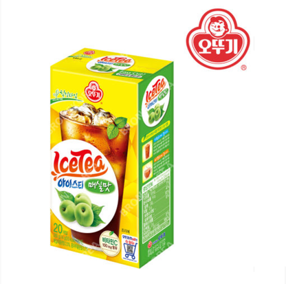 [Ottogi] Ice Tea Stick 20 Sachets – Green Grape / Citron / Peach 오뚜기 아이스티 20포입