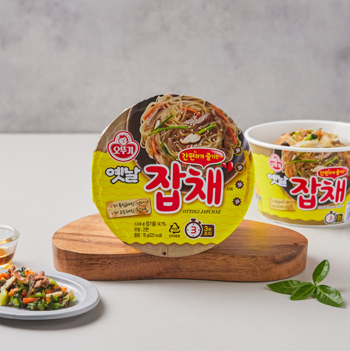 [Ottogi] Instant Japchae Cup (Korean Style vermicelli) 82.5g 오뚜기 옛날 잡채 컵