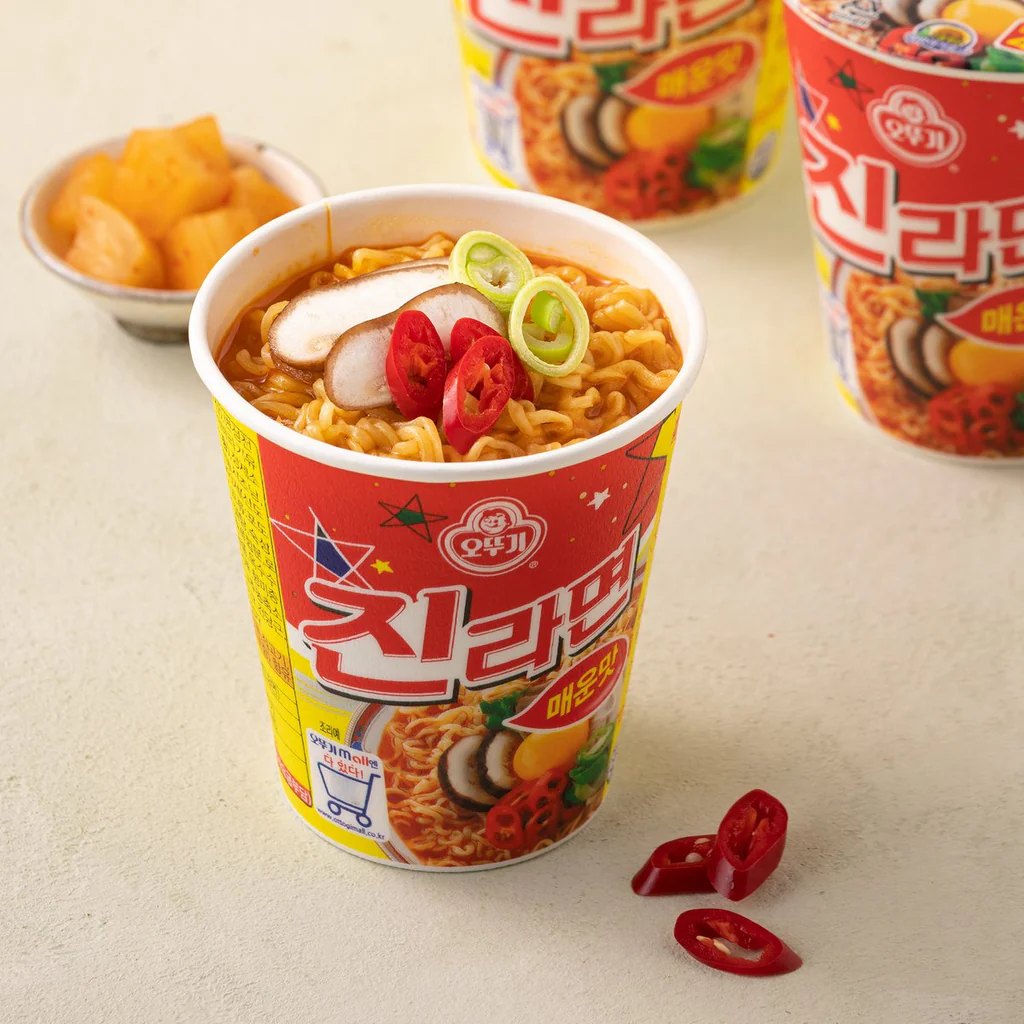 [Ottogi] Jin Ramen Hot Cup 65g 오뚜기 진라면  매운맛 컵
