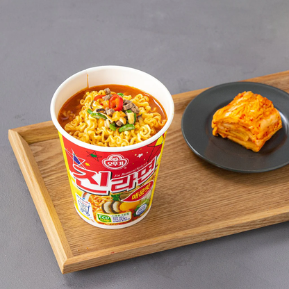 [Ottogi] Jin Ramen Hot Cup 65g 오뚜기 진라면  매운맛 컵