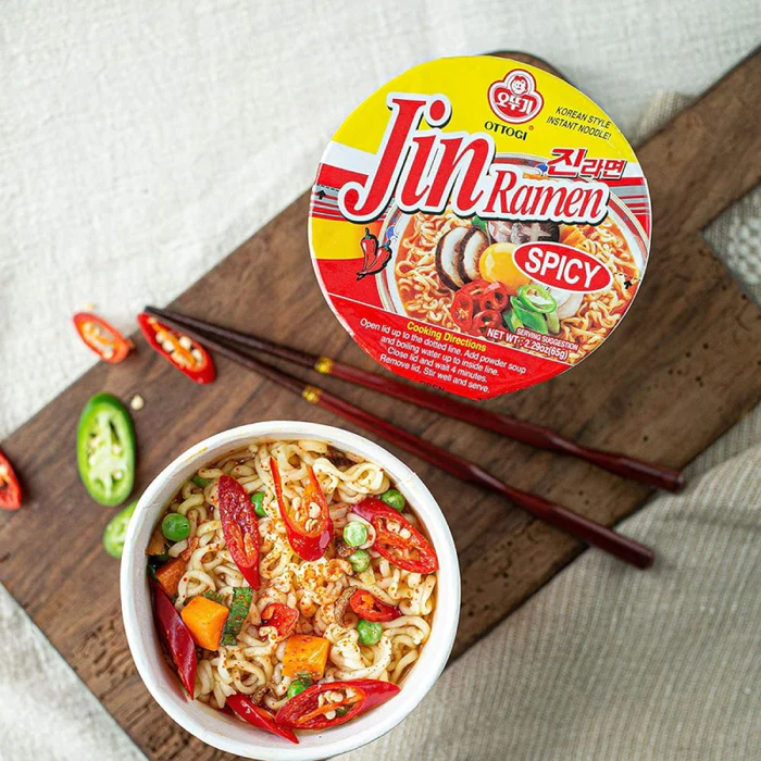[Ottogi] Jin Ramen Hot Cup 65g 오뚜기 진라면  매운맛 컵