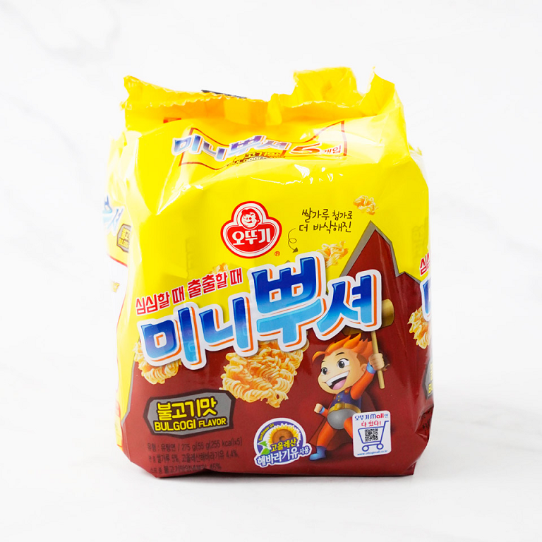 [Ottogi] Mini Ramen Snack – Bulgogi Flavor 275g (55gx5P) 오뚜기 미니뿌셔 불고기맛