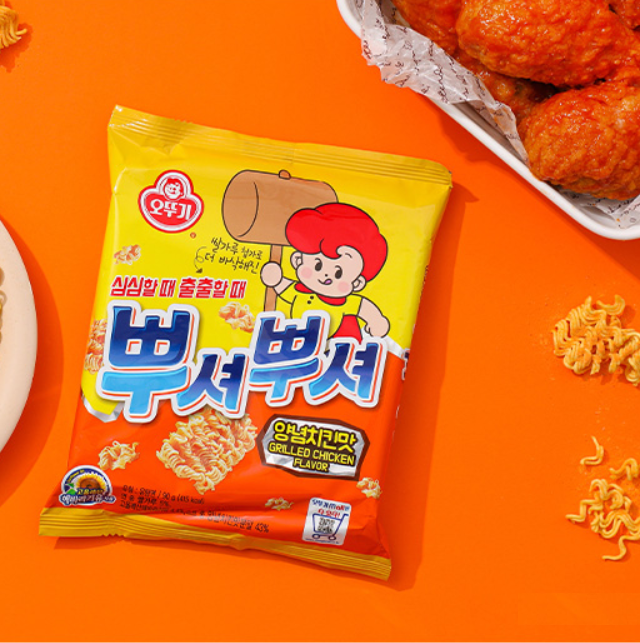 [Ottogi] Ppushu Ppushu Ramen Noodle Snack 90g 오뚜기 뿌셔뿌셔