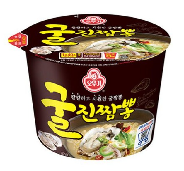 [Ottogi] Premium Oyster Jjambbong Cup Ramen 110g  오뚜기 굴진짬뽕