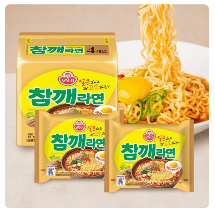 [Ottogi] Sesame Ramen 115g x 4p 오뚜기 참깨라면