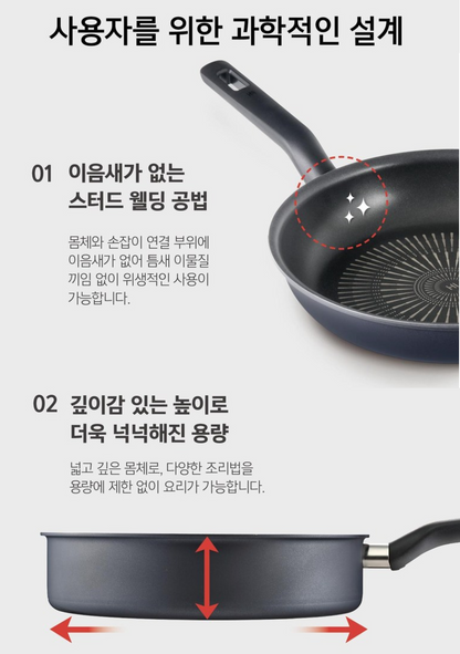 [PN] Mega Titanium IH 28cm Fry Pan  PN풍년 올마이티 IH 28cm깊은팬
