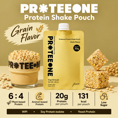 [PROTEEONE] Protein Shake Pouch (Chocolate, Green Tea, Black Sesame, Grain) 40g 프로티원 단백질 쉐이크 파우치