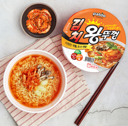 [Paldo] Jumbo Bowl WangTuKong Ramen (110g) – 3 Flavors  [팔도] 점보 왕뚜껑 라면