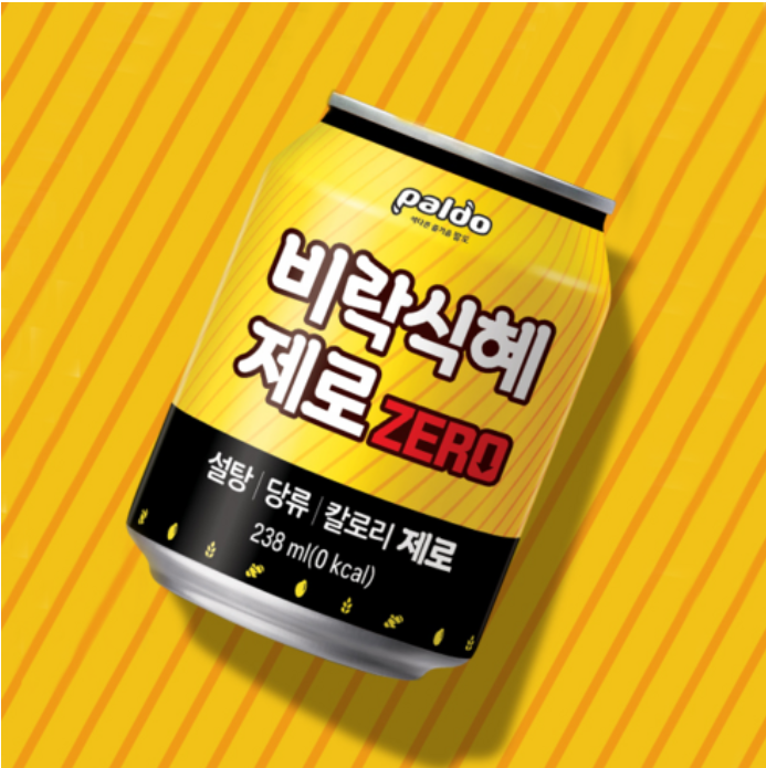 [Paldo] Zero Rice Punch Shikhye Drink 238ml  제로 식혜 제로  캔