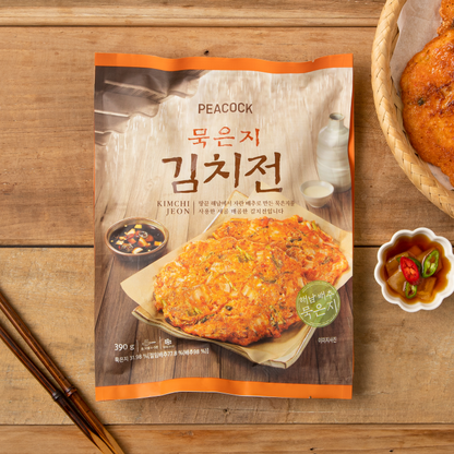 [Peacock] Korean Jeon Pancake (Kimchi, Seafood Chives, Potato, Mung Bean) 빈대떡 해물부추전 김치전 감자전