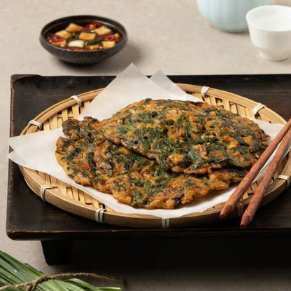 [Peacock] Korean Jeon Pancake (Kimchi, Seafood Chives, Potato, Mung Bean) 빈대떡 해물부추전 김치전 감자전