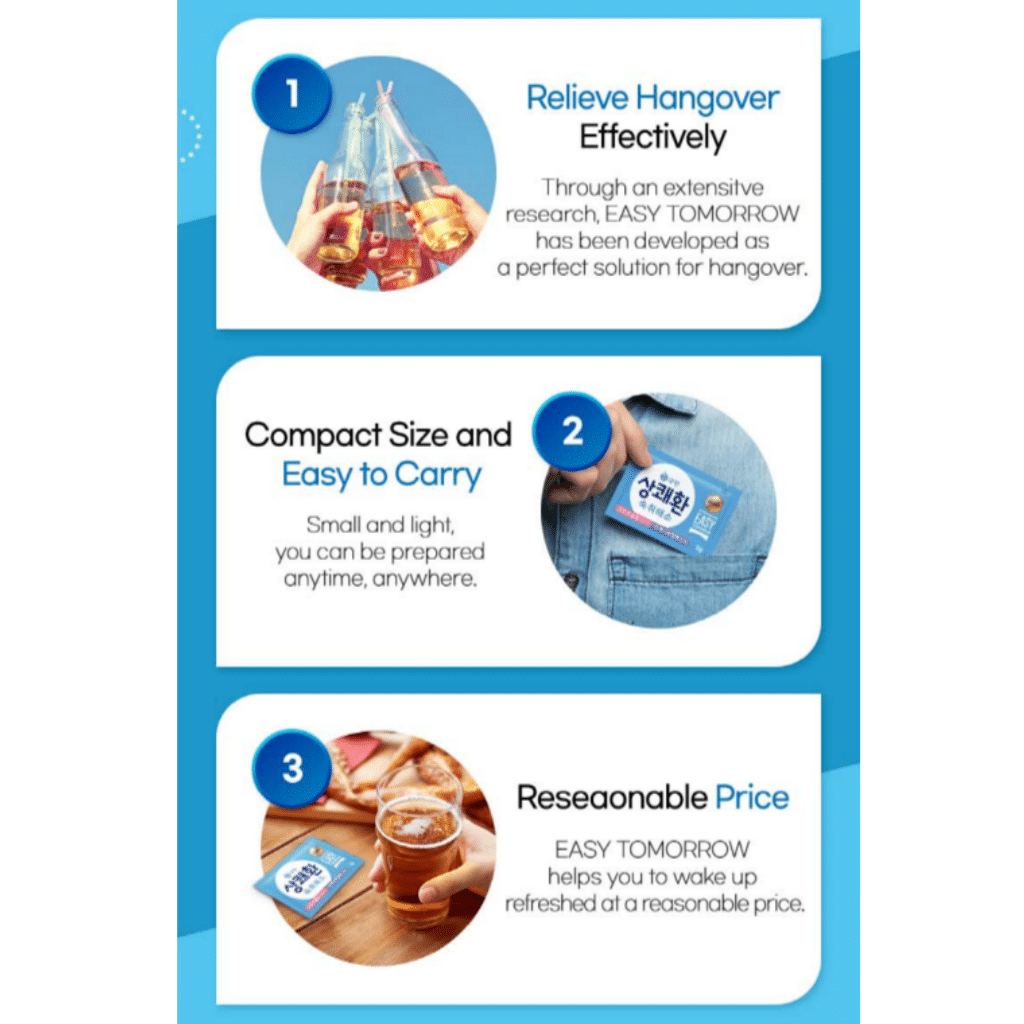 [Q.one] EASY TOMORROW FRESH Hangover Refreshing Pill 3gx10P 큐원 이지 투모로우 프레시 숙취 해소 알약 3g x 10팩