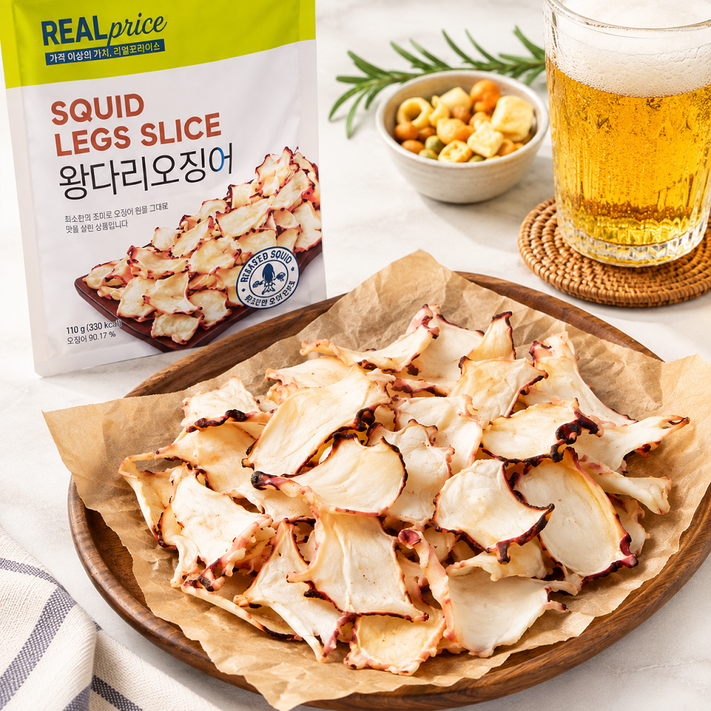 [GS25 REALprice] Roasted Squid Legs Slice 110g  리얼 왕다리오징어
