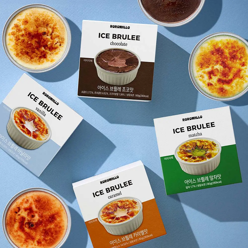 [Roro F&B] Ice Brulee Dessert 18g (Vanilla, Chocolate, Matcha, Caramel) 로로밀로 아이스 브륄레