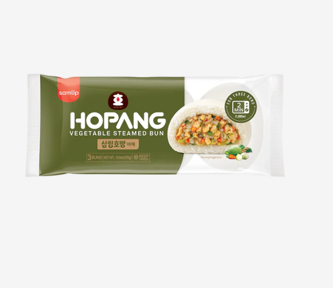[Samlip] HoPang Steamed Bun Spicy Japchae / Kimchi / Vegetable 225g 삼립 호빵