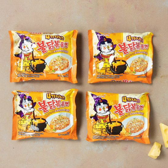 [Samyang] 4 Cheese Flavors Buldak Ramen 140g x 4p 삼양 4가지 치즈 불닭볶음면 멀티팩