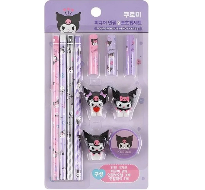 [Sanrio] Kuromi Stationery Set (Mechanical Pencil / Pencil Set) 산리오 쿠로미 문구 컬렉션