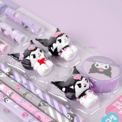 [Sanrio] Kuromi Stationery Set (Mechanical Pencil / Pencil Set) 산리오 쿠로미 문구 컬렉션