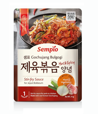 [Sempio] Ready-to-Cook Pouch Sauce (6 Types)  샘표 간편 조리 파우치  양념 소스