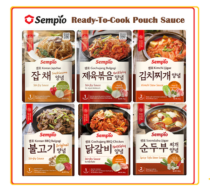 [Sempio] Ready-to-Cook Pouch Sauce (6 Types)  샘표 간편 조리 파우치  양념 소스