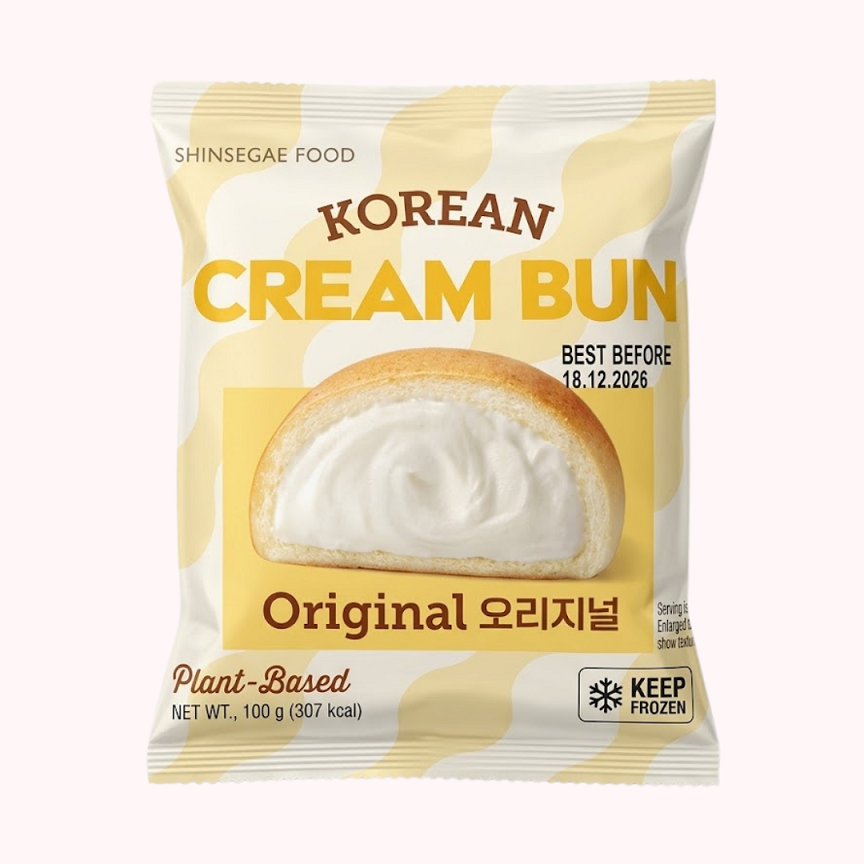Shinsegae Korean Cream Bun (Frozen) 100g  신세계 크림번 (초코 / 딸기 / 오리지널)