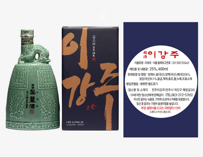 [Lee Gang Ju] Traditional Korean Pear Liquor 400ml (25% Alc) 이강주 전통 배 증류주