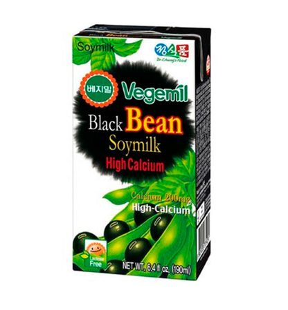 [Vegemil] Premium Black Soy Milk with Added Calcium 190ml Halal  베지밀 검은콩 두유 고칼슘