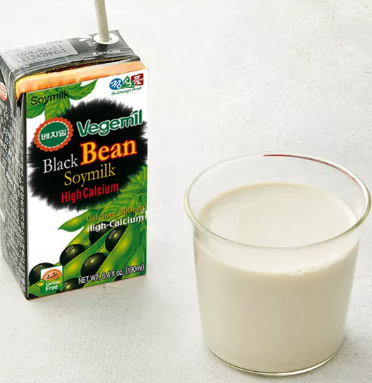 [Vegemil] Premium Black Soy Milk with Added Calcium 190ml Halal  베지밀 검은콩 두유 고칼슘