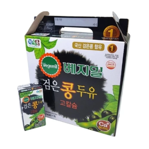 [Vegemil] Premium Black Soy Milk with Added Calcium 190ml Halal  베지밀 검은콩 두유 고칼슘