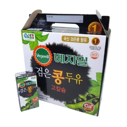 [Vegemil] Premium Black Soy Milk with Added Calcium 190ml Halal  베지밀 검은콩 두유 고칼슘