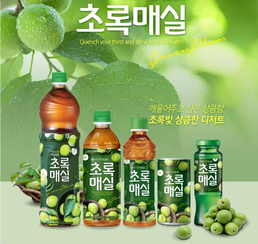 [Woongjin] Green Plum Can  180ml 초록매실