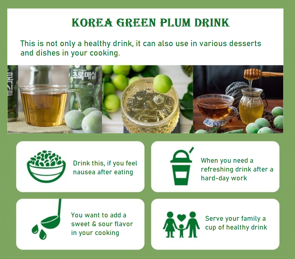 [Woongjin] Green Plum Can  180ml 초록매실