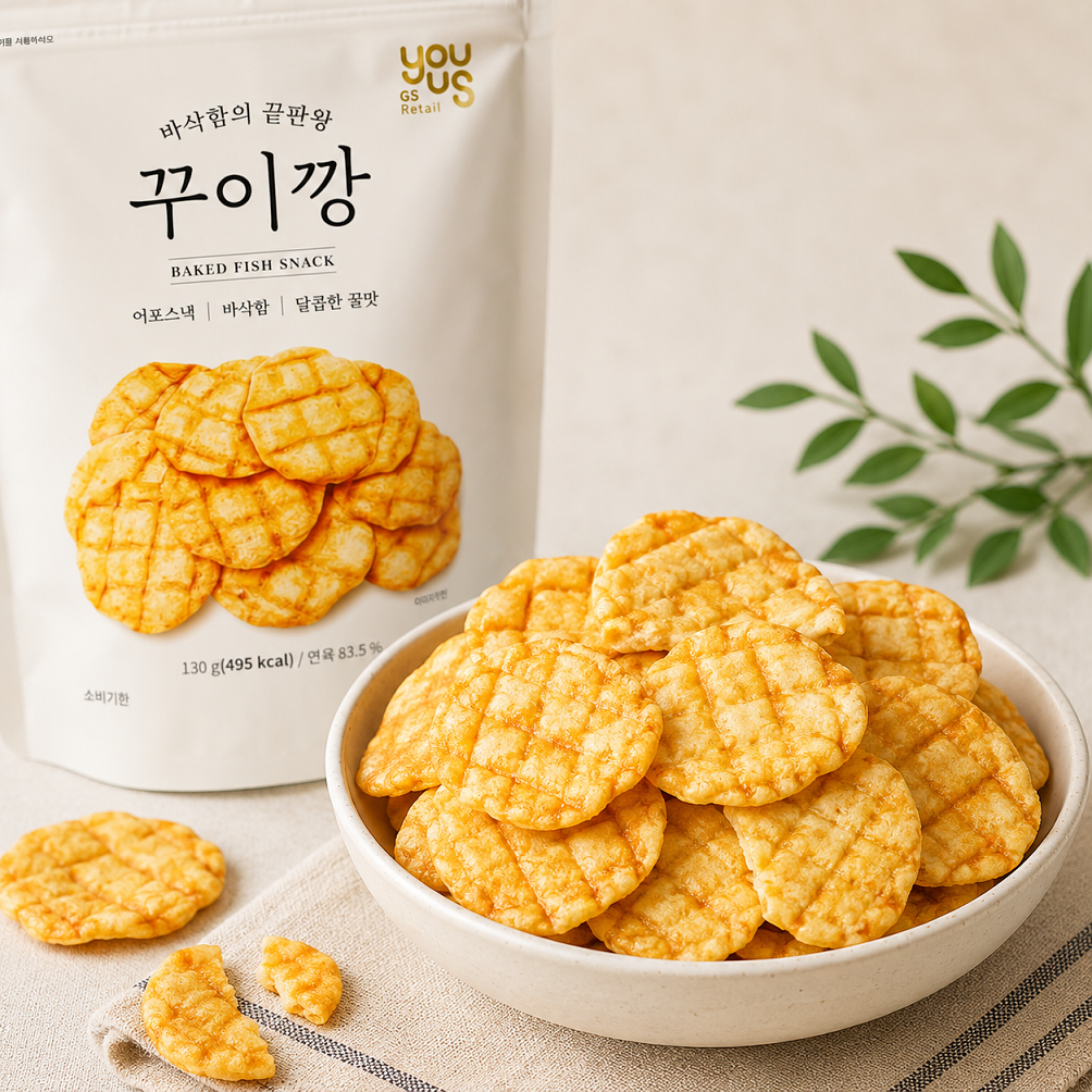 [GS25 YOUUS] Baked Fish Snack 130g  유어스 꾸이깡