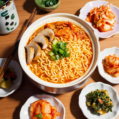 [GS25 YOUUS] Omori Kimchi Stew Ramen 160g x 4  유어스 오모리 김치찌개라면
