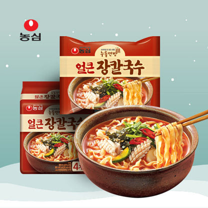 [Nongshim] Spicy Jang Kalguksu 103g x 4p 농심 얼큰장칼국수