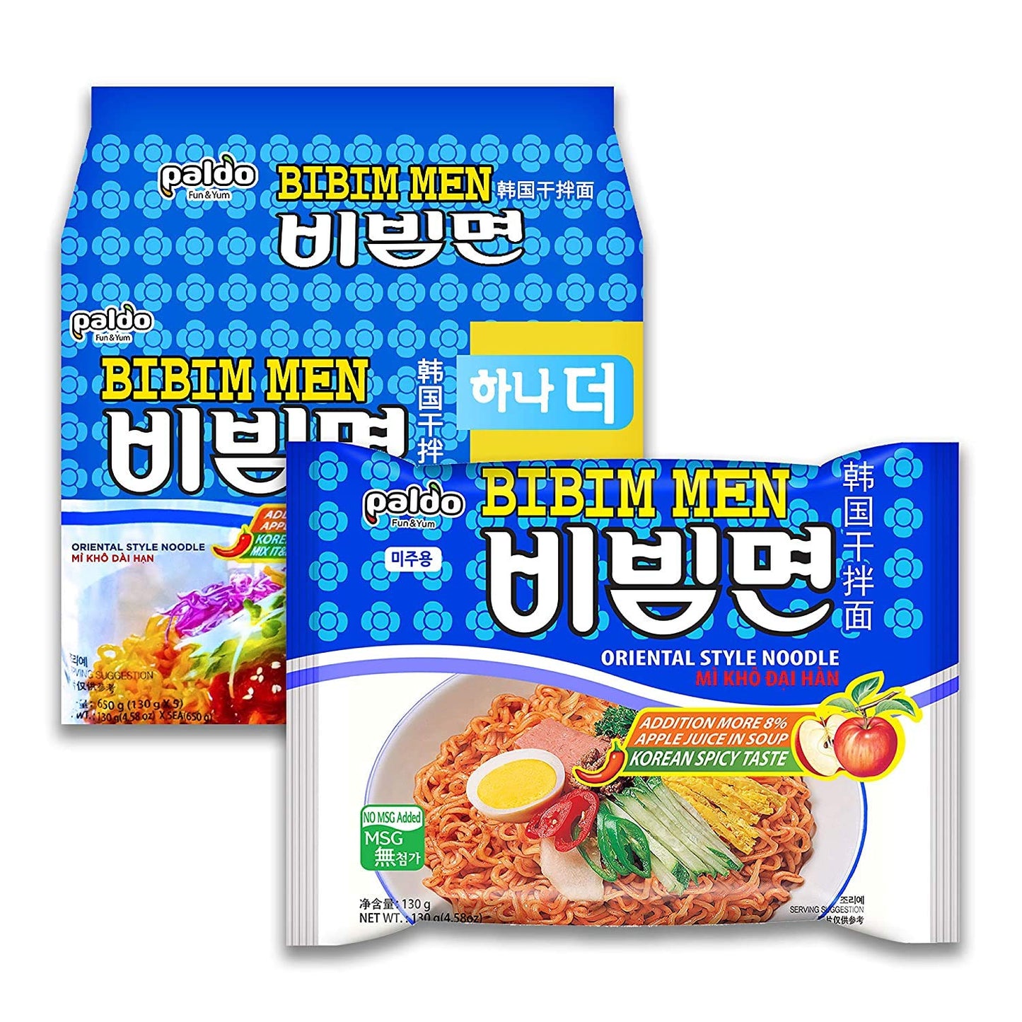 [Paldo] Spicy Bibim Ramen 120g x 5p 팔도 비빔면 멀티팩