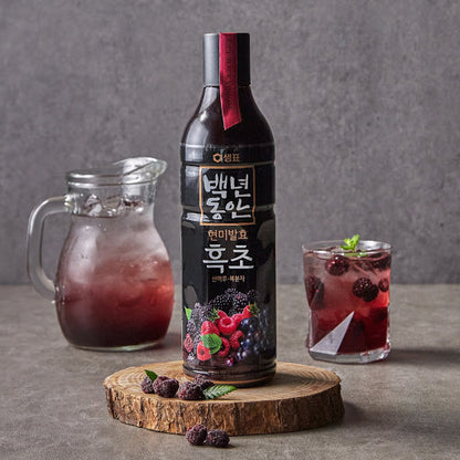[Sempio] Mixed Berries Vinegar Drink 900ml 샘표 복분자 현미발효 흑초