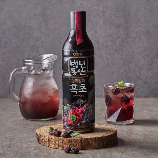 [Sempio] Mixed Berries Vinegar Drink 900ml 샘표 복분자 현미발효 흑초